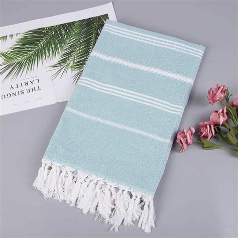 Fouta De Plage Rayures Simples Et Franges Miss Pareo