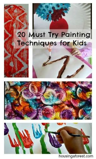 20 Must Try Painting Techniques for Kids | Housing a Forest