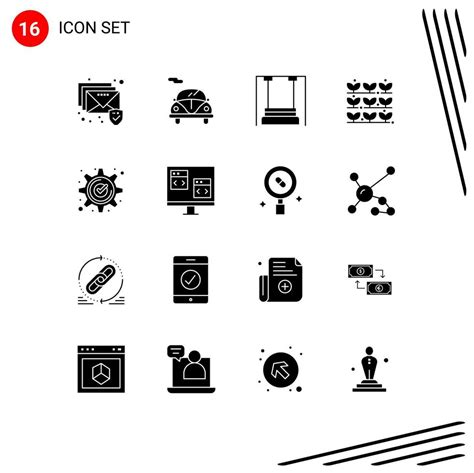 Universal Icon Symbols Group Of Modern Solid Glyphs Of Check Accept