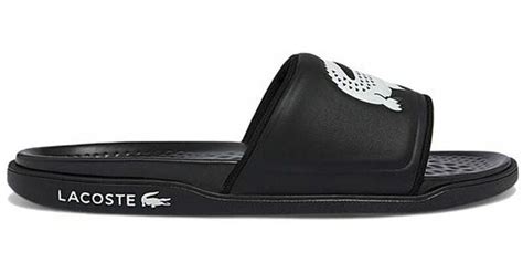 Lacoste Mens Flip Flops Croco Dualiste Black For Men Lyst