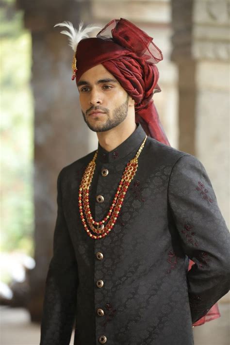 Groom Black Sherwani