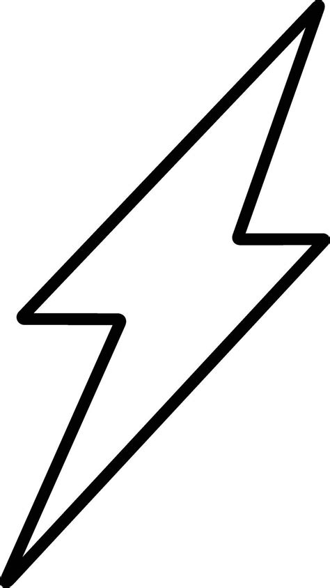 Flash Lightning Bolt Line Icon Electric Power Symbol Energy Sign