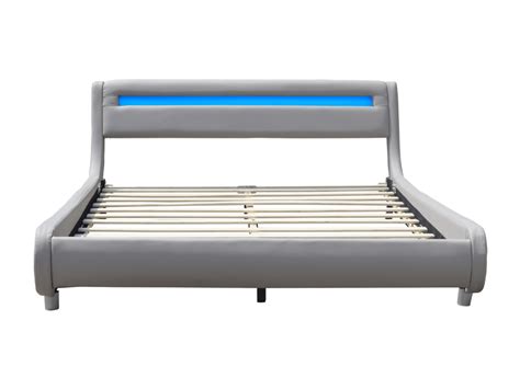 Lit Gina Pour Matelas X Sommier T Te De Lit Incurvee Couleur