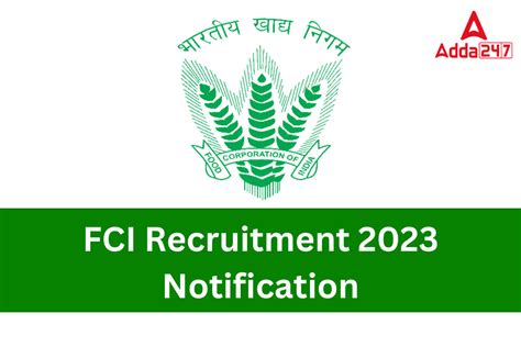 FCI Recruitment 2023 Notification Eligibility Criteria