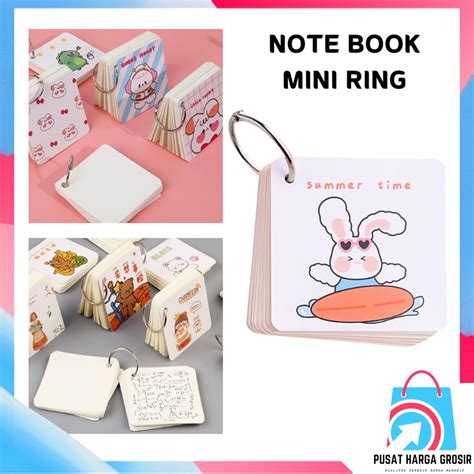 Jual PHG Notebook Ring Mini Isi 80 Lembar Buku Note Gantung Karakter