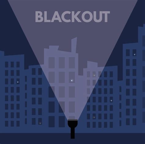 Premium Vector | Night city blackout. power outage. skyscraper building ...