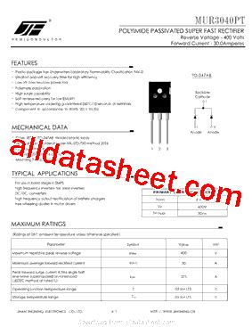 MUR3040PT Datasheet PDF Jinan Jingheng Group Co Ltd