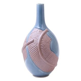 Novica Handmade Blue Banana Celadon Ceramic Vase Bed Bath Beyond