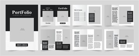 fashion portfolio layout design  portfolio template  vector