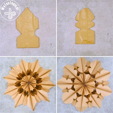 How To Make Paper Bag Snowflakes