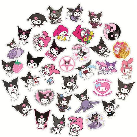 Yeni 50Pcs Kuromi Melodi Çıkartma Karikatür Sevimli Anime Sticker Bavul