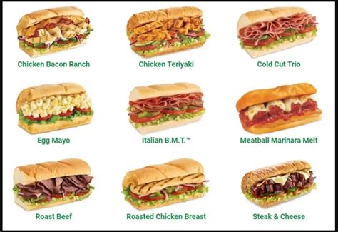 Subway Singapore Menu Prices 2024