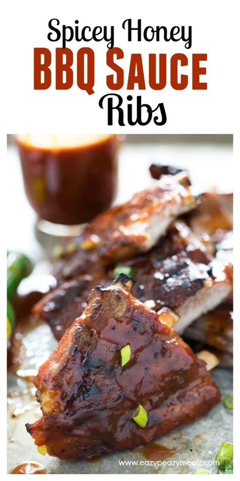 Spicey Honey BBQ Sauce Ribs - Easy Peasy Meals