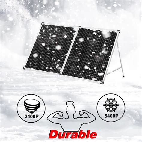 DOKIO Panneau Solaire Pliable 100W 18V Monocristallin avec régulateur