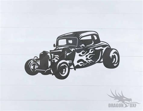 Classic Hot Rod Design 13 Dxf Download — Dragondxf