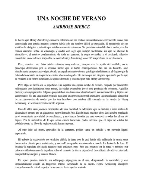 Ambrose Bierce Una Noche De Verano Pdf