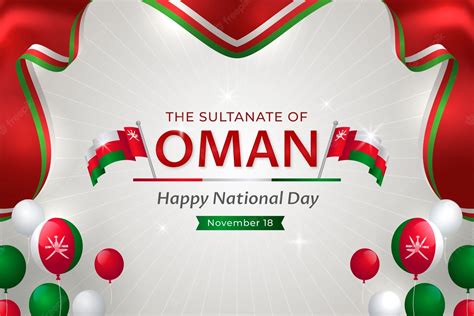 Free Vector Realistic National Day Of Oman Background