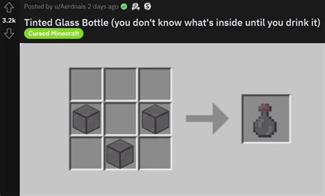 Minecraft Glass Bottle Recipe