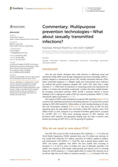 Pdf Commentary Multipurpose Prevention Technologies—what About