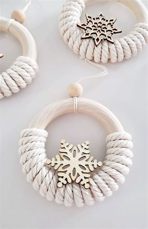 Wooden Snowflake Ornaments - Etsy