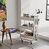 DESIGNA 3 Tier Metal Rolling Utility Cart With Handle Craft Art Carts