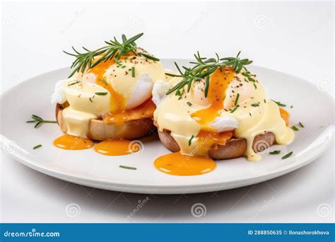 Eggs Benedict Toasted English Muffins Poached Eggs And Delicious Buttery Hollandaise Sauce