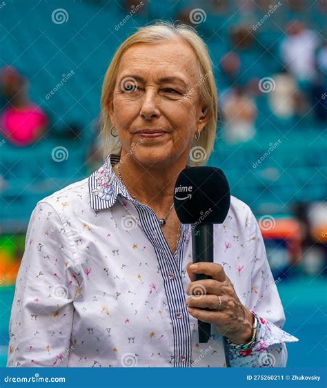 Czech-American Former Professional Tennis Player And TV Analyst Martina ...