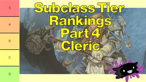 Cleric Subclass Tier List 5e Dandd Youtube