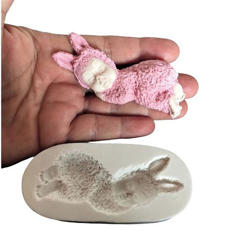 Molde de silicone Páscoa bebê coelho PA 40 Elo7