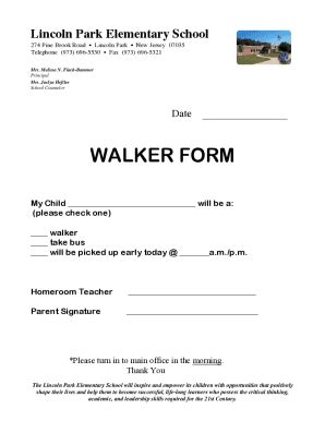 Fillable Online WALKER FORM Fax Email Print PdfFiller