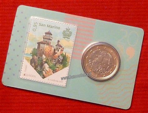 San Marino 1 Euro 2019 FDC In Coincard Nr 3 Francobollo 0 95