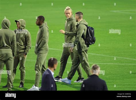 Zagreb Kroatien Am Oktober Simon Kjaer Und Ante Rebic Vom Ac