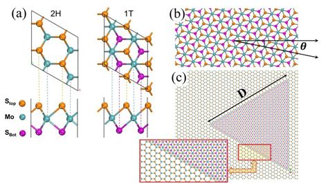 A Schematic Illustrations Of 2h And 1t Single Layered Mos 2 Phases In