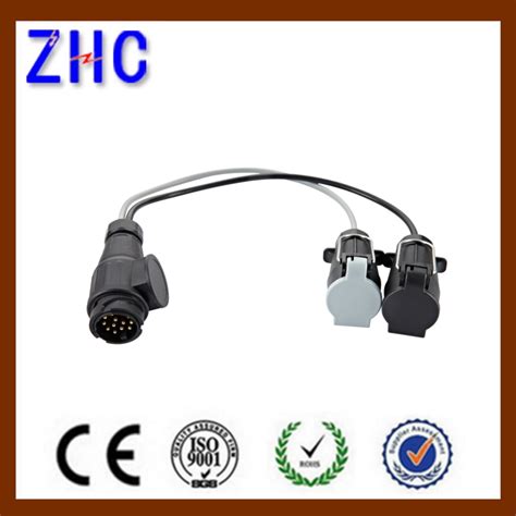 12V RVV Cable 13Pin Male 7P Female PVC Plastic Auto Trailer Towing