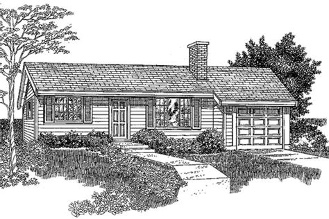 Colonial Style House Plan 3 Beds 1 Baths 1114 Sqft Plan 47 678