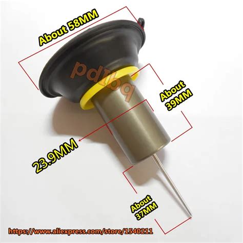 Mm Diameter Vacuum Diaphragm Plunger Assembly Motorcycle Carburetor