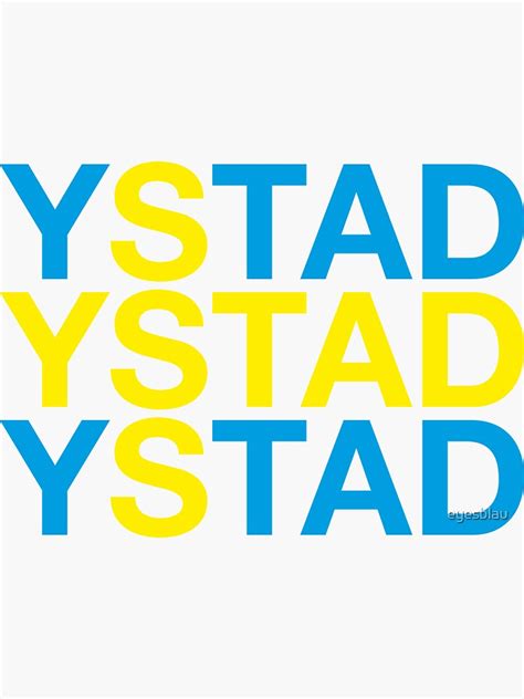 YSTAD Swedish Flag Sticker For Sale By Eyesblau Redbubble