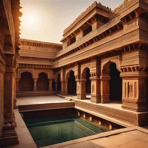 Premium AI Image | an ancient stepwell in rajasthan