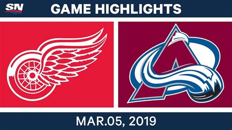 NHL Highlights Red Wings Vs Avalanche Mar 5 2019 YouTube