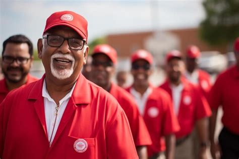 Premium Photo A Man Wearing A Red Hat And Glasses Is Smiling With