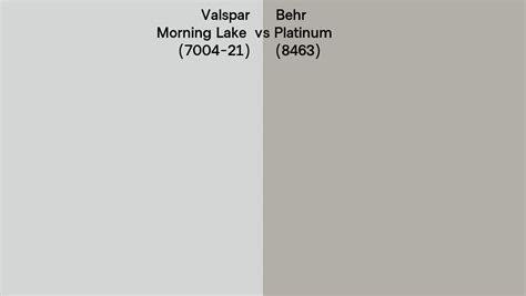 Valspar Morning Lake 7004 21 Vs Behr Platinum 8463 Side By Side