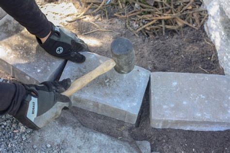 Installing Concrete Paver Edging - Pretty Handy Girl