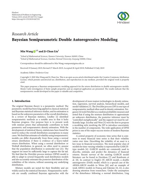 Pdf Bayesian Semiparametric Double Autoregressive Modeling