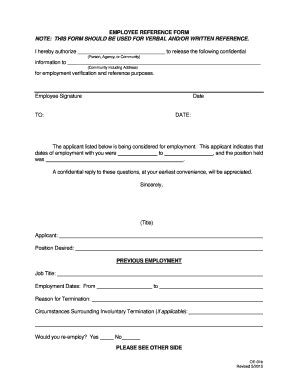 Fillable Online Note This Form Should Be Used For Verbal And Or