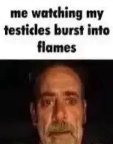 Me Watching My Testicles Burst Into Flames Ifunny