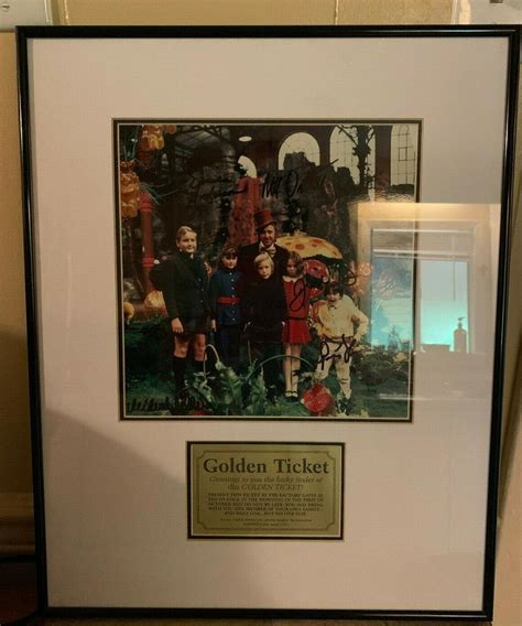 Willy Wonka GOLDEN TICKET Winners (5) Cast Signed & Frame Photo COA | #2016442577