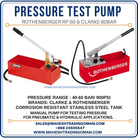 Piping Pressure Test Pump Mahesh Trading Company Llc Oman