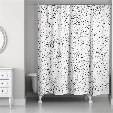 Latitude Run Monochromatic Dot Pattern Shower Curtain Wayfair Canada