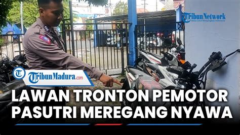 Honda Vario Vs Tronton Di Jalan Raya Blega Bangkalan Pasutri Meregang