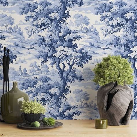 Papel pintado chinoiserie pelar y pegar papel pintado de toile francés